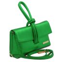 TL Bag Metallic Leather Clutch Green TL141993