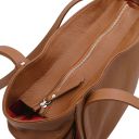 TL Bag Shopping Tasche aus Weichem Leder Cognac TL142230