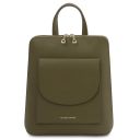 TL Bag Small Leather Backpack for Women Forest Green TL142092
