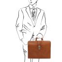Canova Leather Doctor bag Briefcase 3 Compartments Телесный TL141826