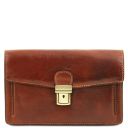 Tommy Elégante Pochette en Cuir Pour Homme Marron TL141442