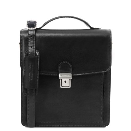 David Leather Crossbody Bag - Small Size Black TL141425