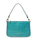 Cassandra Sac à Main en Cuir Effet Croco Turquoise TL141917