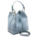 Minerva Leather Bucket bag Light Blue TL142145