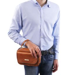 Ivan Handgelenktasche/Herrentasche aus Leder Natural TL140849