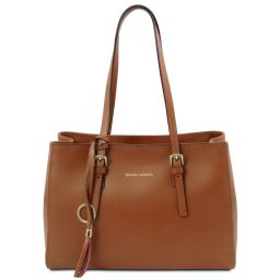 TL Bag Sac Bandoulière en Cuir Cognac TL142037