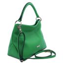 TL Bag Schultertasche aus Weichem Leder Grün TL142087