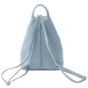 Shanghai Soft Leather Backpack Light Blue TL141881