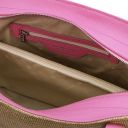 TL Bag Shopping Tasche aus Weichem Leder mit Stroheffekt Rosa TL142279