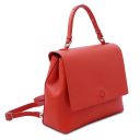 Silene Leather Convertible Backpack Handbag Coral TL142152