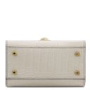 Atena Handtasche aus Leder mit Kroko-Prägung Beige TL142267