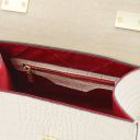 Atena Sac à Main en Cuir Effet Croco Beige TL6010