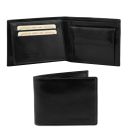 Exclusive 3 Fold Leather Wallet for men With Coin Pocket Black TL140763