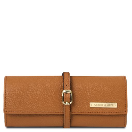 Soft Leather Jewellery Case Cognac TL142193