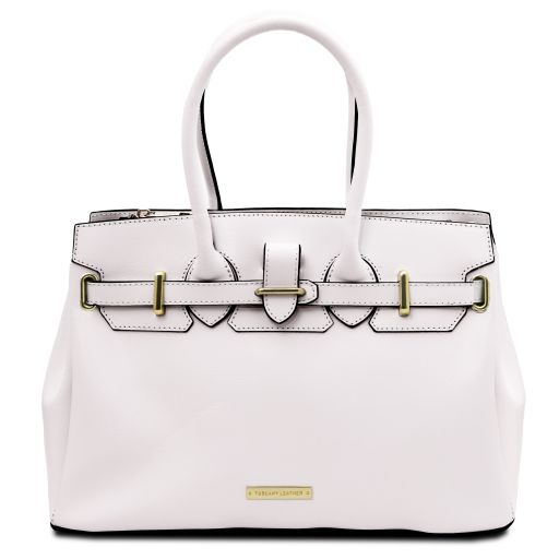 TL Bag Leather Handbag White TL142174