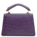 Afrodite Croc Print Leather Handbag Фиолетовый TL142300