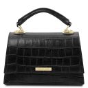 Afrodite Croc Print Leather Handbag Черный TL142300