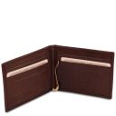 Exclusive Leather Card Holder With Money Clip Темно-коричневый TL142055