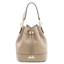 TL Bag Leather Bucket bag Light Taupe TL142146