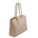 TL Bag Shopping Tasche aus Leder Hell Taupe TL141828