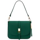 Nausica Leather Shoulder bag Forest Green TL141598