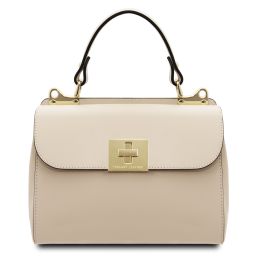 Armonia Leather Handbag Beige TL142286