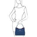 Clio Borsa Secchiello in Pelle Blu scuro TL141690