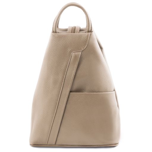 Shanghai Leather Backpack Light Taupe TL141881