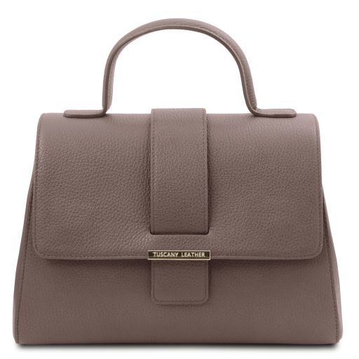 TL Bag Handtasche aus Leder Grau TL142156