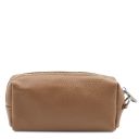TL Bag Soft Leather Toiletry Case Taupe TL142315