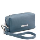 TL Bag Soft Leather Toiletry Case Light Blue TL142315