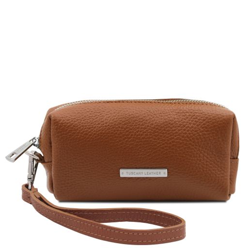 TL Bag Trousse in Pelle Morbida Cognac TL142315