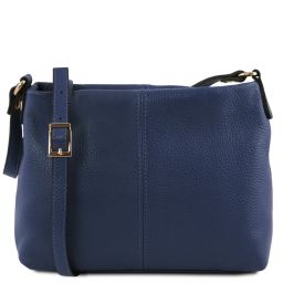 TL Bag Borsa a Tracolla in Pelle Morbida Blu scuro TL141720