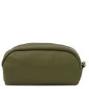 TL Bag Trousse de Toilette en Cuir Souple Vert Forêt TL142314