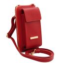 TL Bag Leather Wallet/phone Holder With Strap Lipstick Red TL142323