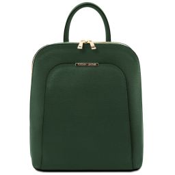 TL Bag Zaino da Donna in Pelle Saffiano Verde Foresta TL141631